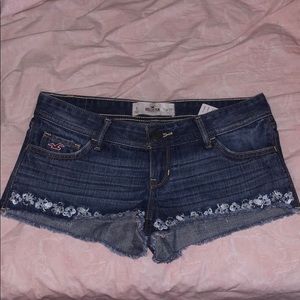 flower jean shorts